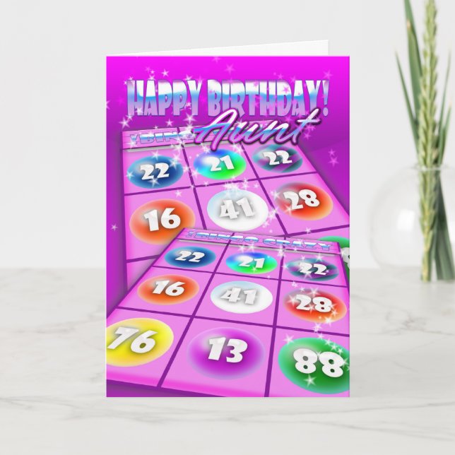Aunt Bingo Crazy Birthday Card (Front)