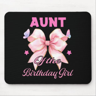 Aunt birthday girl matching coquette pink bow mouse mat