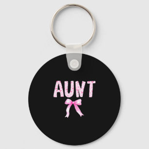 Aunt birthday squad matching coquette bow family key ring