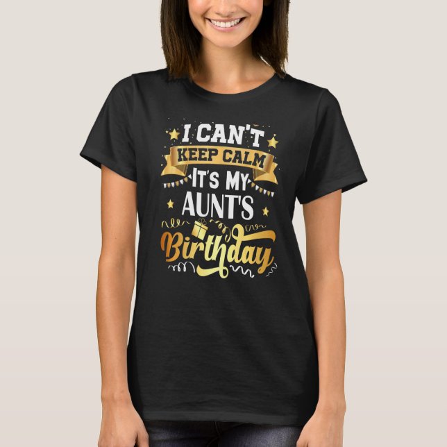 Aunt Birthday T Party Idea Family Bday T-Shirt (Front)