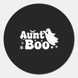Aunt Boo Funny Ghost Halloween Family Matching  Classic Round Sticker