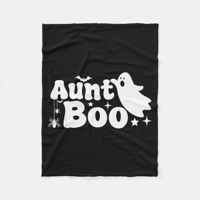 Aunt Boo Funny Ghost Halloween Family Matching  Fleece Blanket (Front)