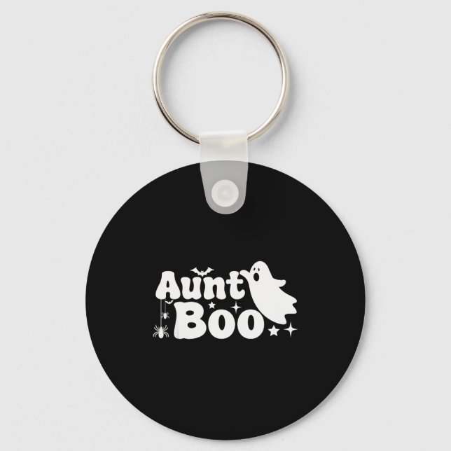 Aunt Boo Funny Ghost Halloween Family Matching  Key Ring (Front)