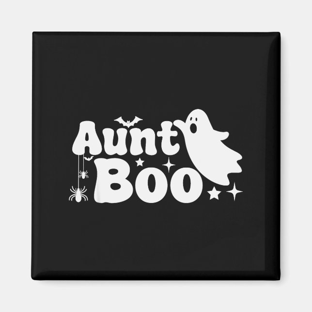 Aunt Boo Funny Ghost Halloween Family Matching  Magnet (Front)