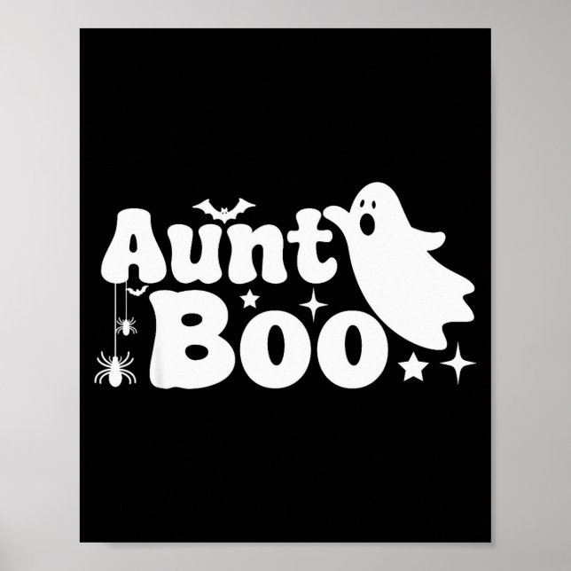 Aunt Boo Funny Ghost Halloween Family Matching  Poster (Front)