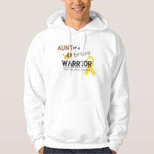 aunt brave warrior child cancer pullover hoodie