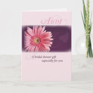 Aunt, Bridal Shower Pink Daisy Invitation
