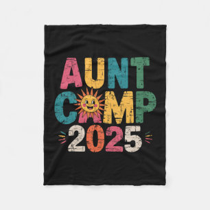 Aunt Camp 2025 Family Vacation Summer Camping Crew Fleece Blanket