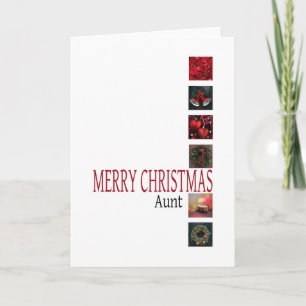 Aunt Christmas Card with ornaments