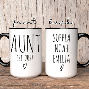 Aunt Coffee Mug Custom Cool Aunt Birthday Gift