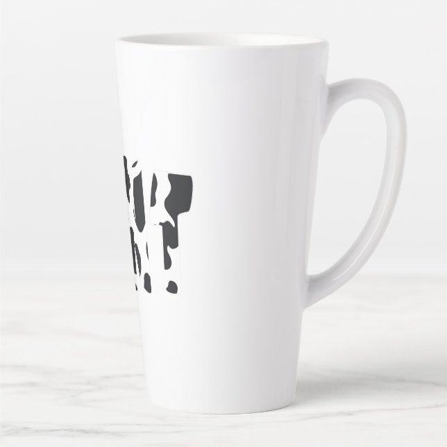 aunt cow print cow pattern  latte mug (Right)