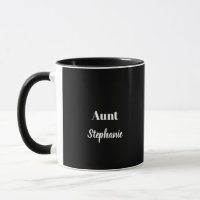 Aunt Custom Name Weddings Black White Simple