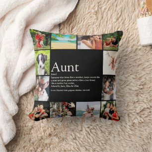 Aunt Definition Fun Photo Collage Cushion