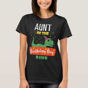 Aunt Dinosaur Funny Birthday Boy Auntie Gift T-Shirt