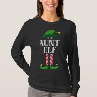 Aunt Elf Matching Family Group Christmas Party T-Shirt