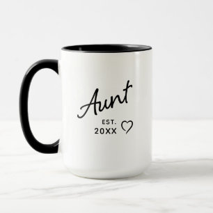 Aunt Est Year  New Baby Pregnancy Reveal Mug