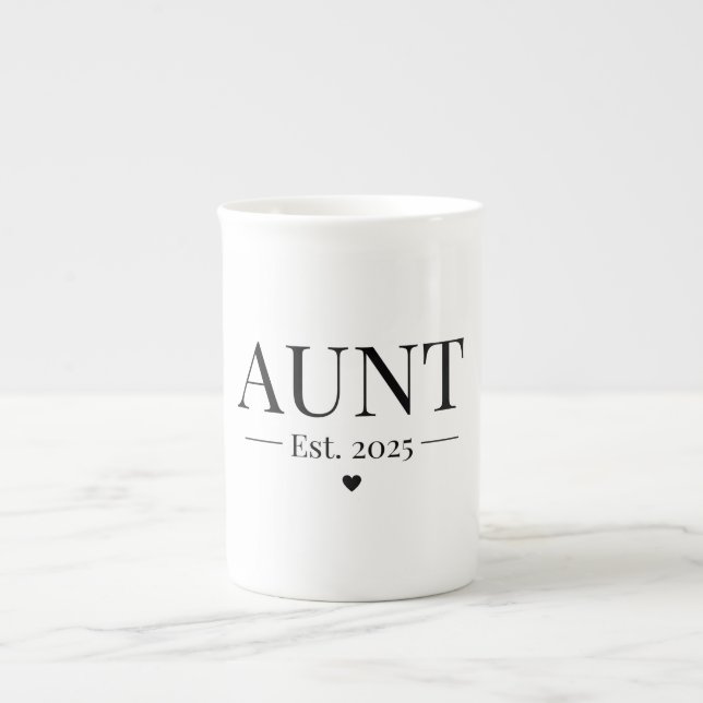 Aunt Established 2025 Bone China Mug (Front)
