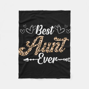 Aunt Ever Leopard Style Shirt For Aunt  Fleece Blanket