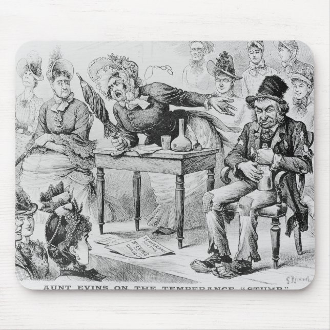 Aunt Evins on the Temperance 'Stump' Mouse Mat (Front)