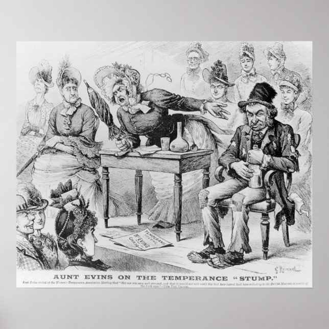 Aunt Evins on the Temperance 'Stump' Poster (Front)