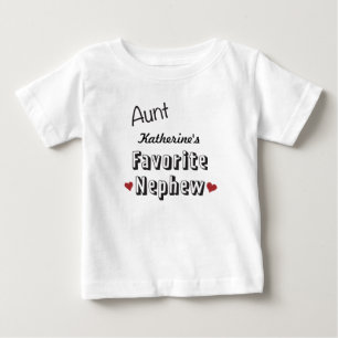 Aunt Favourite Nephew Baby T-Shirt Personalised