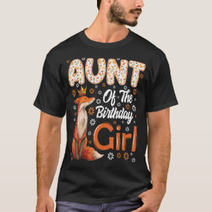 Aunt Fox Animal Birthday Girl Fox B day Family T-Shirt