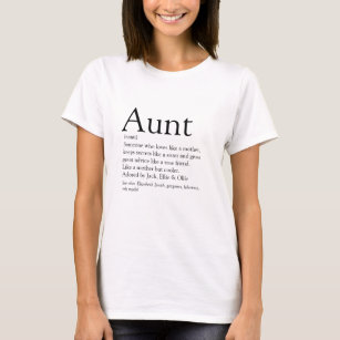 Aunt Fun Personalised Definition Quote T-Shirt