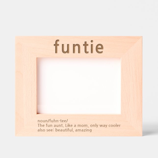 Aunt Funny Definition Laser Etched Picture Frame (Front)