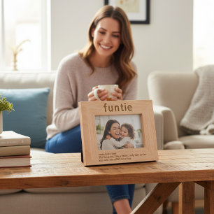 Aunt Funny Definition Laser Etched Picture Frame