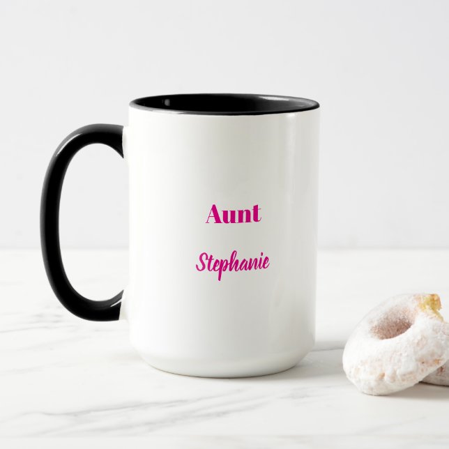 Aunt Gift Favour Weddings Christmas Holidays Moder Mug (With Donut)