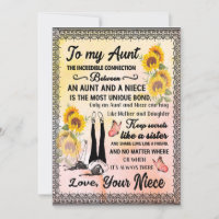 Aunt Gifts | Letter To My Aunt Love From Niece