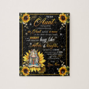 Aunt Gifts   Letter To My Aunt Love From Niece Jigsaw Puzzle