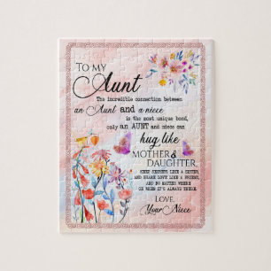 Aunt Gifts   Letter To My Aunt Love From Niece Jigsaw Puzzle