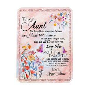 Aunt Gifts Letter To My Aunt Love From Niece Magnet