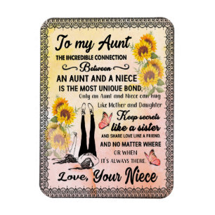 Aunt Gifts Letter To My Aunt Love From Niece Magnet