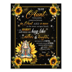 Aunt Gifts Letter To My Aunt Love From Niece Photo Print