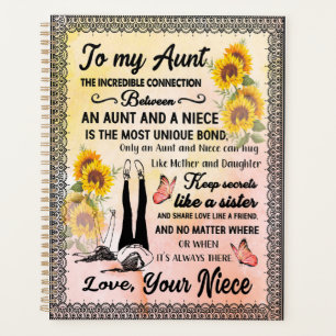 Aunt Gifts   Letter To My Aunt Love From Niece Planner
