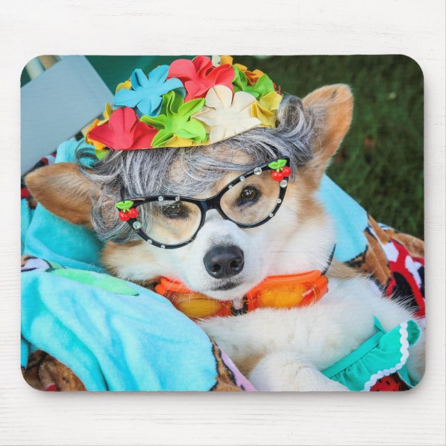 Aunt Gussy the Corgi mouse pad (Front)