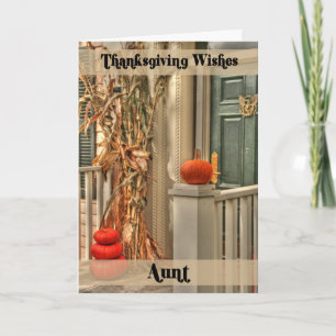 Aunt Happy Thanksgiving Holiday Card