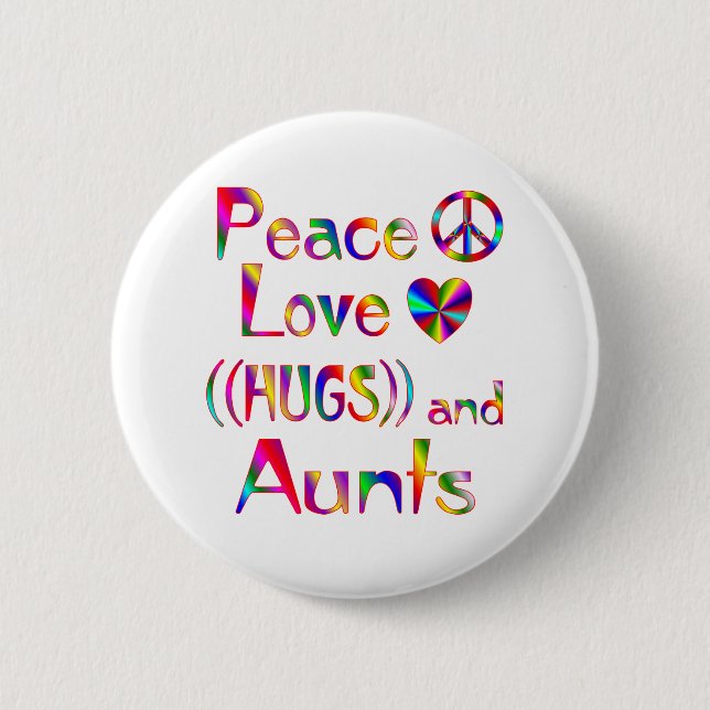 Aunt Hugs 6 Cm Round Badge (Front)