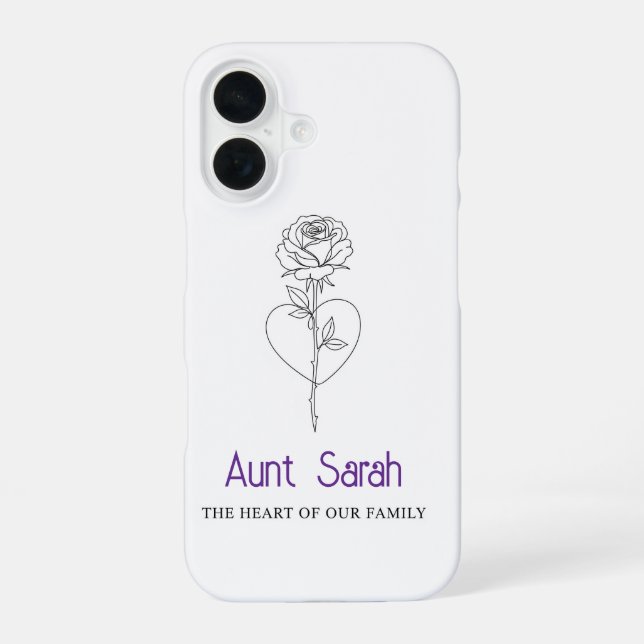 Aunt iPhone Case – The Heart of Our Family (Back)
