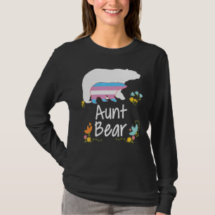Aunt Lgbt Bear Transgender Rainbow Lgbt Gay Lesbia T-Shirt