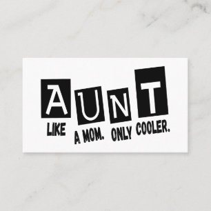Aunt like a mum only cooler business card