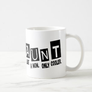 Aunt like a mum only cooler coffee mug