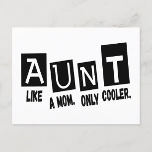 Aunt like a mum only cooler postcard