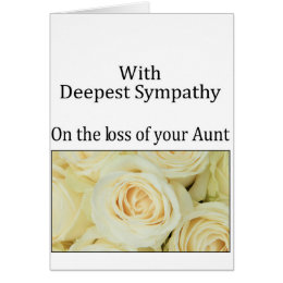 Sympathy For The Loss Of Aunt Cards &amp; Invitations | Zazzle.co.uk