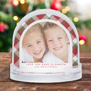 Aunt Love You Arch Photo Christmas Snowglobe