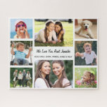 Aunt Love You Personalised Photo Collage Jigsaw Puzzle<br><div class="desc">A fun photo collage jigsaw puzzle for the world's greatest aunt. You can personalise with eight family photos of nieces, nephews, etc., customise the expression to "I Love You" or "We Love You, " and whether she is called "Aunt, " "Auntie, " "Tia, " etc., and add names as a...</div>