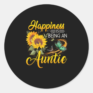 Aunt Lover | Happiness is being An Auntie Classic Round Sticker