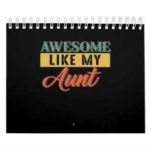 Aunt Lover   Retro Vintage Awesome Like My Aunt Calendar